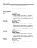 Chronological resume template page 1 preview