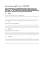 Standard operating procedure worksheet in Word and Pdf formats