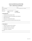 Sample volunteer evaluation form page 1 preview