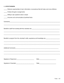 Sample volunteer evaluation form page 2 preview
