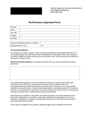 University performance appraisal form page 1 preview