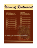 Menu Template - download free documents for PDF, Word and Excel