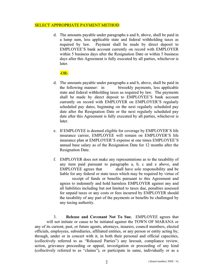 Separation Agreement Template In Word And Pdf Formats Page 2 Of 5