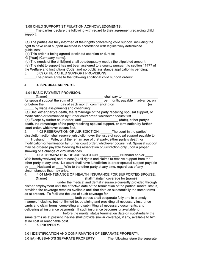 Marriage contract template in Word and Pdf formats - page 4 of 12