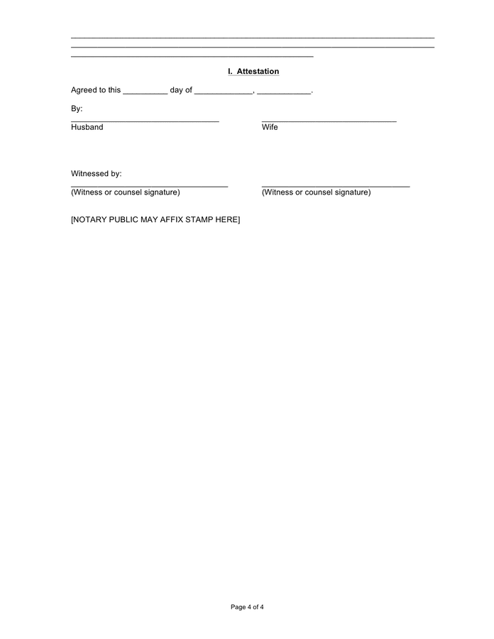Separation agreement template in Word and Pdf formats - page 4 of 4 separation-agreement-template-in-word-and-pdf-formats-page-4-of-4