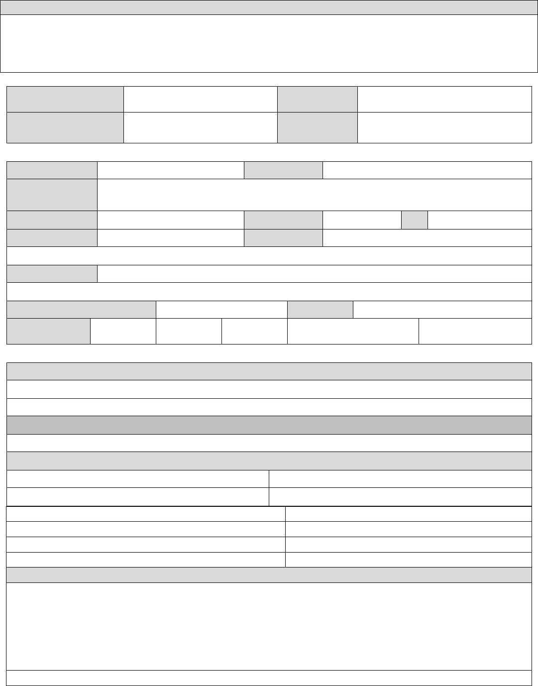 New patient information form in Word and Pdf formats