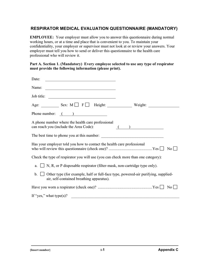 medical research council questionnaire on respiratory symptoms