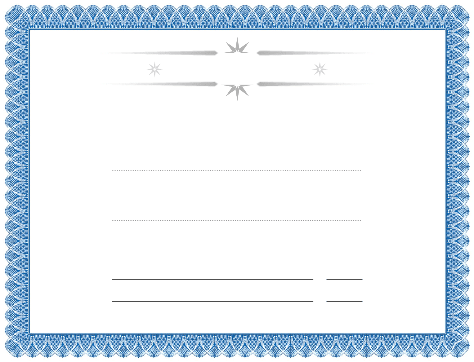 Graduation certificate template in Word and Pdf formats