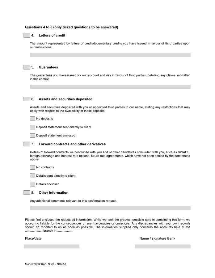 Standard Bank Confirmation Form In Word And Pdf Formats Page 2 Of 3 1571