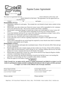 Equine lease agreement page 1 preview