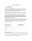 Authorization Letter Sample Download Free Documents For Pdf Word And Excel