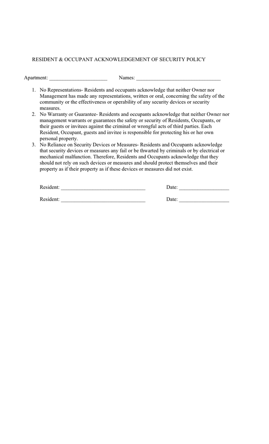 Apartment Lease Application In Word And Pdf Formats - Page 4 Of 4