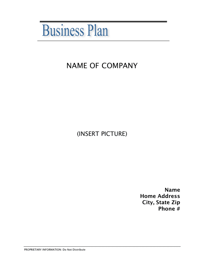 how to write a business plan doc