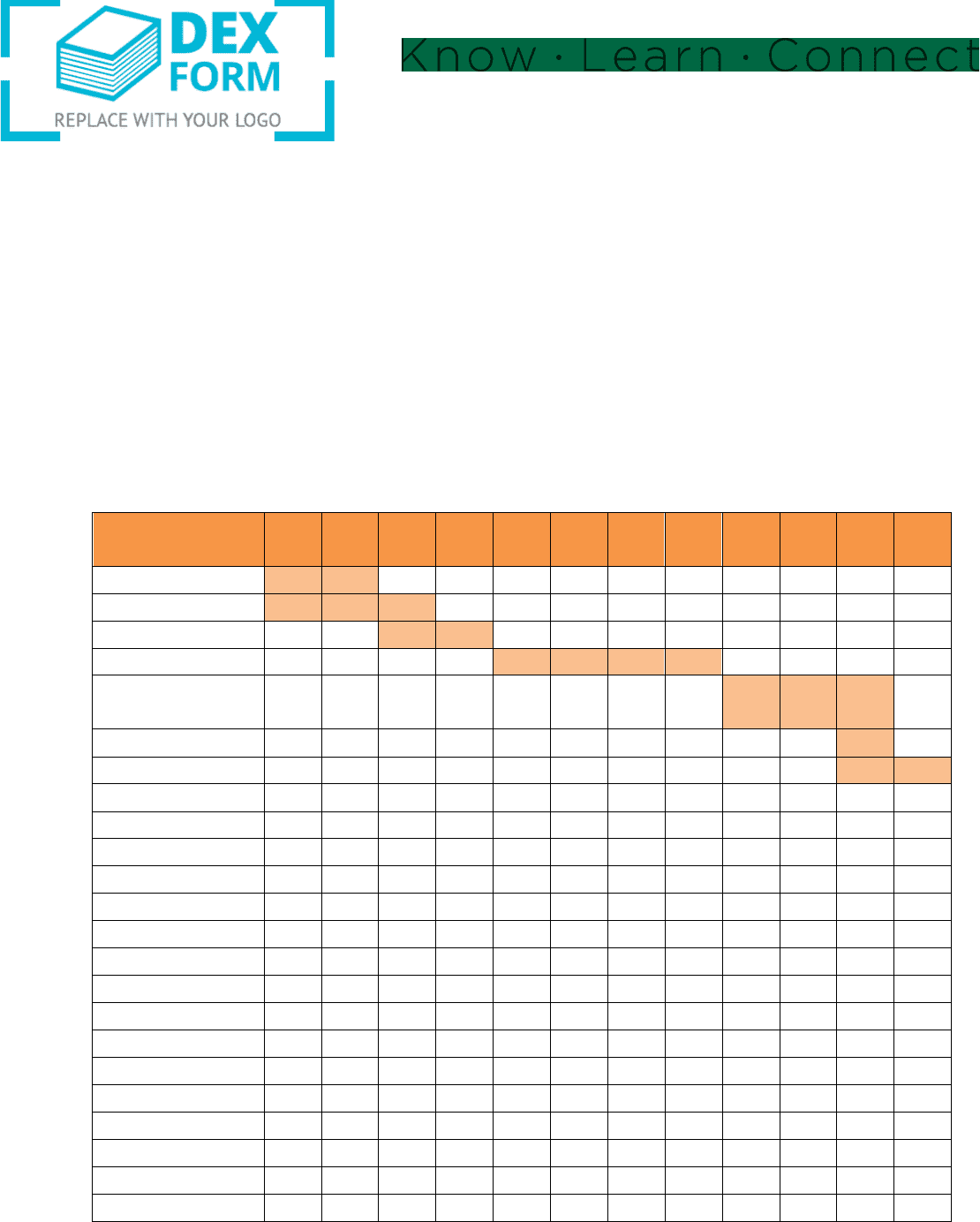 Printable Gant Chart