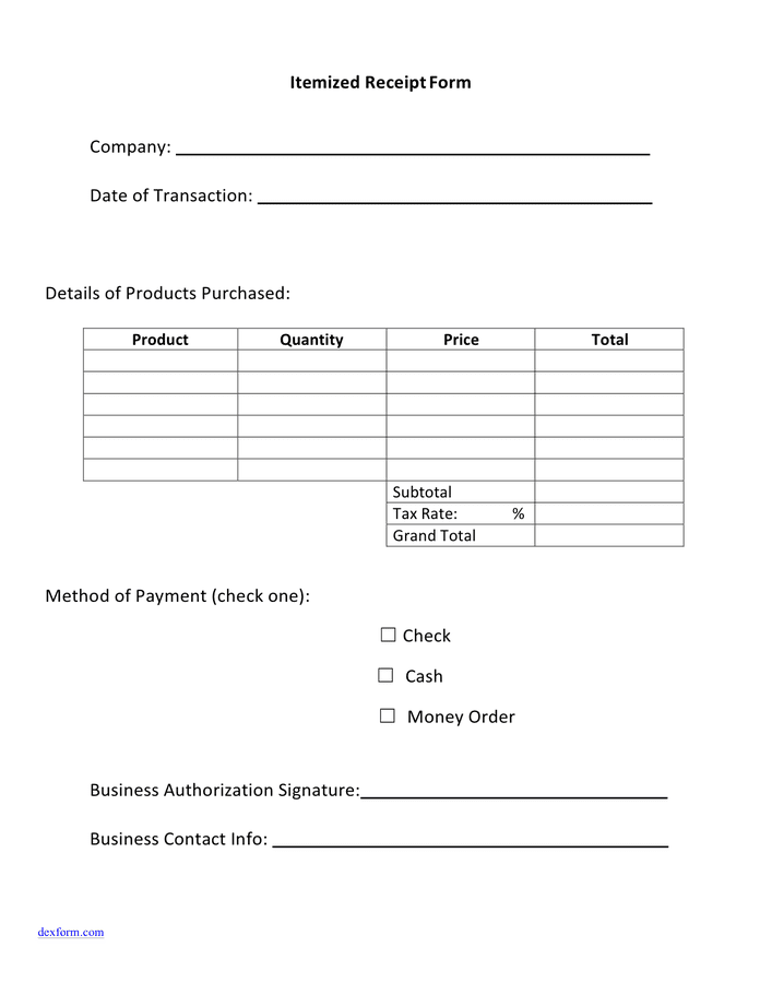 deposit-form-template