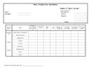 Menu production worksheet template page 1 preview