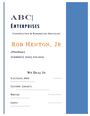 Name card template page 1