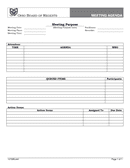 Meeting Agenda Template page 1 preview