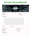 Security status report template page 1 preview