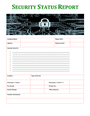 Security status report template in Word and Pdf formats