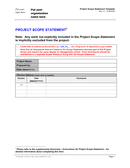 Project scope statement template page 1 preview
