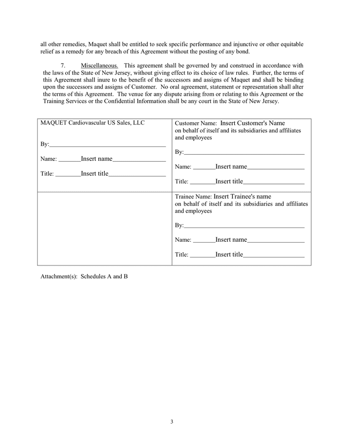 Confidentiality agreement in Word and Pdf formats - page 3 of 5