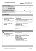 Bank credit vacancy application form page 1 preview