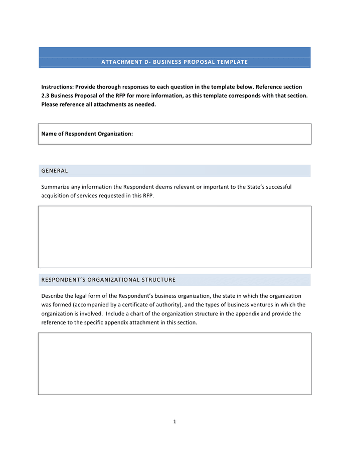 Business Proposal Template Free Download Pdf