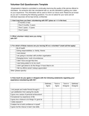 volunteer exit questionnaire template volunteer exit questionnaire template