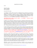 University sample letter for officers page 1 preview