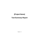 QA test summary report page 1 preview