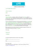 Sample letter of offer page 1 preview
