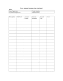 Truck material inventory sign out sheet page 1 preview