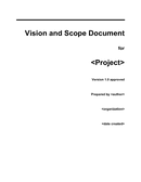 Vision and scope template page 1 preview