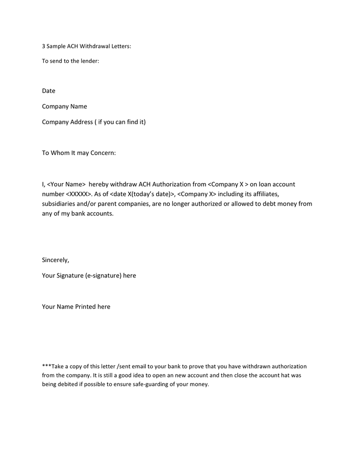 company bank account closing letter format