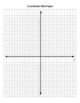 Coordinate grid paper in Word and Pdf formats