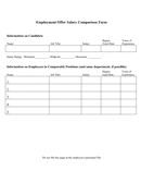 Employment Offer Worksheet Sample page 2 preview