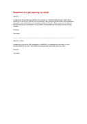 Response to a job opening via email template page 1 preview