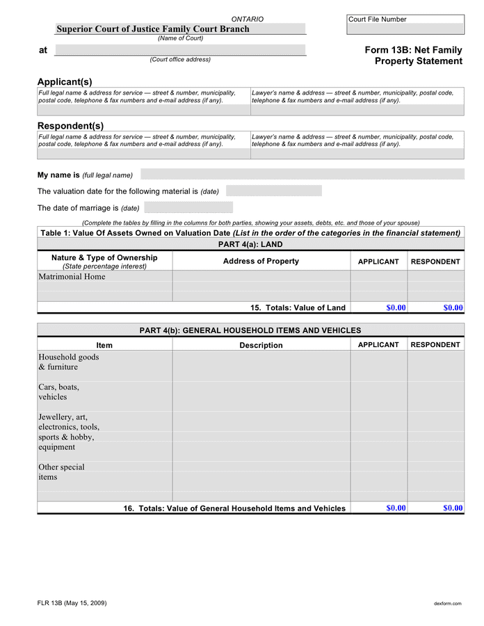 form-13b-net-family-property-statement-canada-in-word-and-pdf-formats