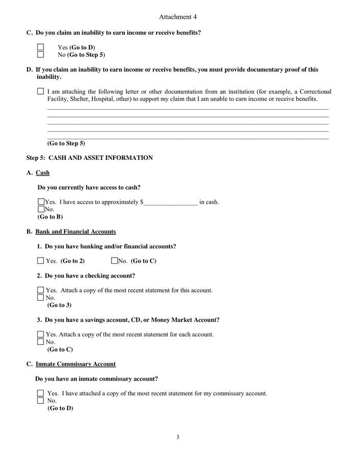 Financial Disclosure Affidavit In Word And Pdf Formats Page 3 Of 8