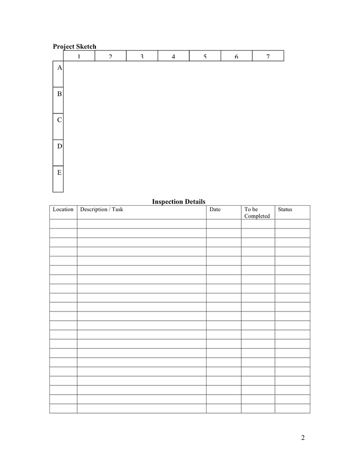 Construction Site Permit Holder Inspection Form in Word and Pdf formats ...