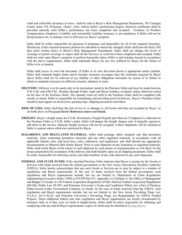 University request for proposal template in Word and Pdf formats - page