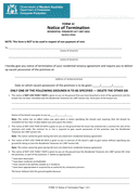 Residential notice of termination (Australia) page 1 preview