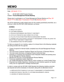 Quality management review agenda template page 1 preview