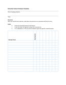 Semantic feature analysis template page 1 preview