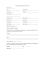 Emergency medical information form in Word and Pdf formats