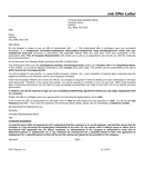 Job offer letter page 1 preview