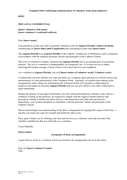 Template letter confirming commencement of volunteer work page 1 preview