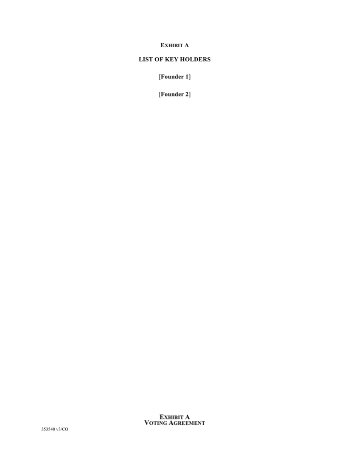 Shareholder's voting agreement template in Word and Pdf formats page