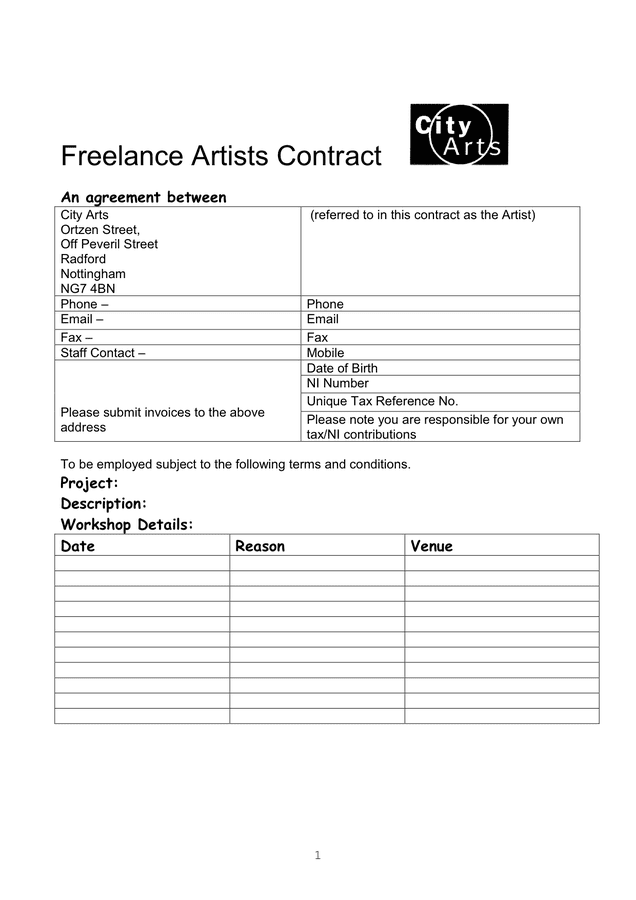 Freelance Contract Template download free documents for PDF, Word and